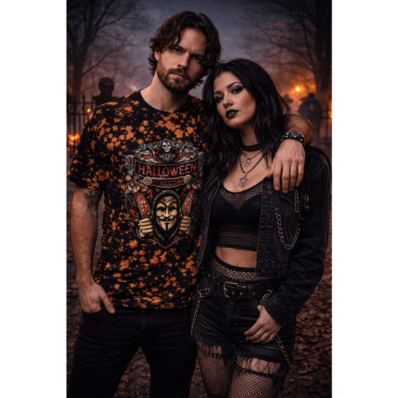 Unbranded Other - Gothic Bleach Dye Graphic Tee XL